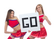 Two beautiful dancer girls from cheerleading