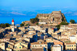 Aerial view from New fortress Kerkyra, Corfu island, Greece