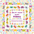 Cute frames with baby icons.