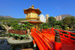 gold pavilion in chinese garden