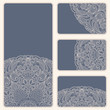 Vector vintage invitation card set.