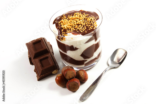 Photo: dessert panna e cioccolato dessert panna e cioccolato