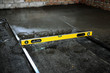 construction of the concrete floor and the level construction of the concrete floor and the level