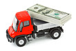 Photo: Toy truck with money Toy truck with money