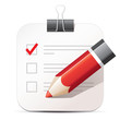 Checklist and pencil