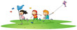 kids playing with kites