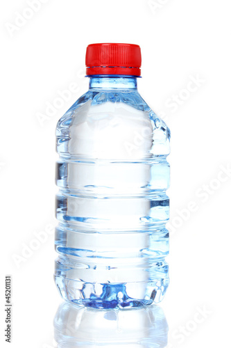 Photo: plastic bottle of water isolated on white plastic bottle of water isolated on white