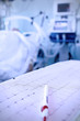 cardiogram, pen against the seriously ill in hospital