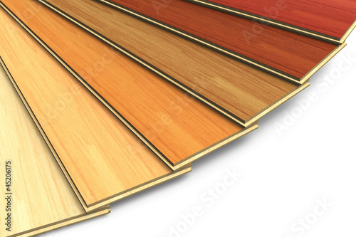 Illustration: Set of wooden laminated construction planks Set of wooden laminated construction planks