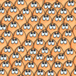 Fun seamless background with thoughtful monsters