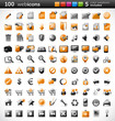 new set of 100 glossy web icons