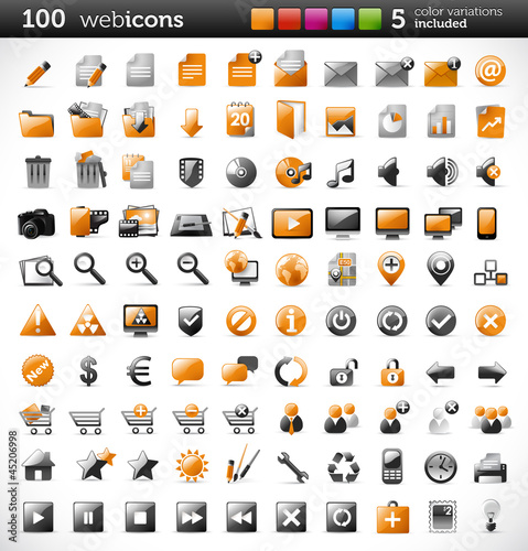 Vector: new set of 100 glossy web icons new set of 100 glossy web icons