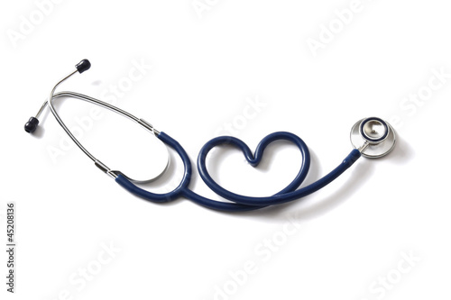 Photo: A medical stethoscope shaping a heart A medical stethoscope shaping a heart