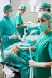 Nurse holding an oxygen mask next to a patient