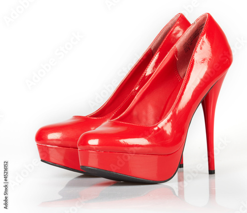 Photo: Red women shoes. Red women shoes.