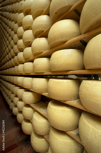 Photo: hard cheese on shelves hard cheese on shelves