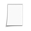 Illustration: Notizzettel liniert Notizzettel liniert