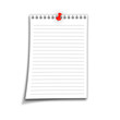 Illustration: Notizzettel liniert Notizzettel liniert