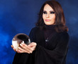 Young woman with crystal ball.