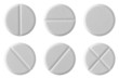 White tablet pills