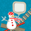 Template christmas greeting card, vector