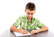 Schoolboy at exam