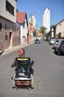 en fauteuil roulant