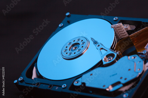Photo: Blue hard disk Blue hard disk