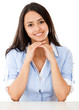 Casual woman smiling