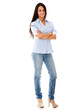 Happy casual woman