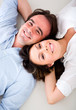 Couple lying on the floor