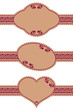 Vector set of framed ornate labels