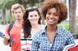 Happy group of college students