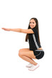 Isolated fitness girl