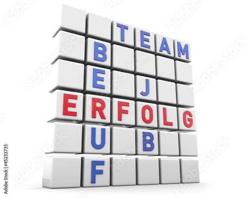 Illustration: Erfolg, 3D-Würfel Erfolg, 3D-Würfel