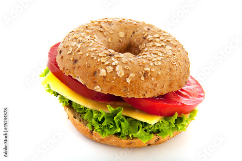 Photo: Bagel with cheese Bagel with cheese
