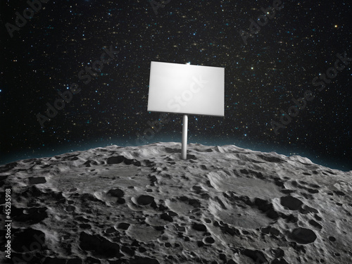 Illustration: Adboard on a planetoid Adboard on a planetoid