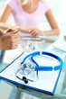 Stethoscope and document