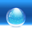 Vector snow globe. Layered.