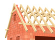 Structure of house in construction. Illustration