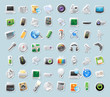 Sticker icons for technology and devices