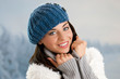 Winter smiling young woman