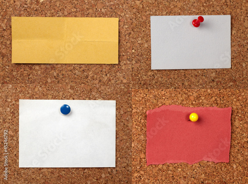 Photo: brown old paper note background cork board brown old paper note background cork board