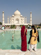 India tourists at the Taj Mahal