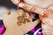Henna art on woman's hand
