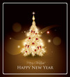 Abstract Golden Christmas Tree