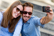 Couple taking a self portrait
