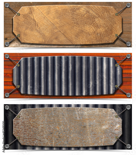 Illustration: Set of Horizontal Grunge Headers Set of Horizontal Grunge Headers