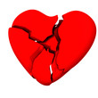Illustration: Broken red heart 3d Broken red heart 3d
