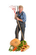 Gardener with harvest